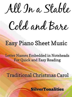 cover image of All In a Stable Cold and Bare Easy Piano Sheet Music